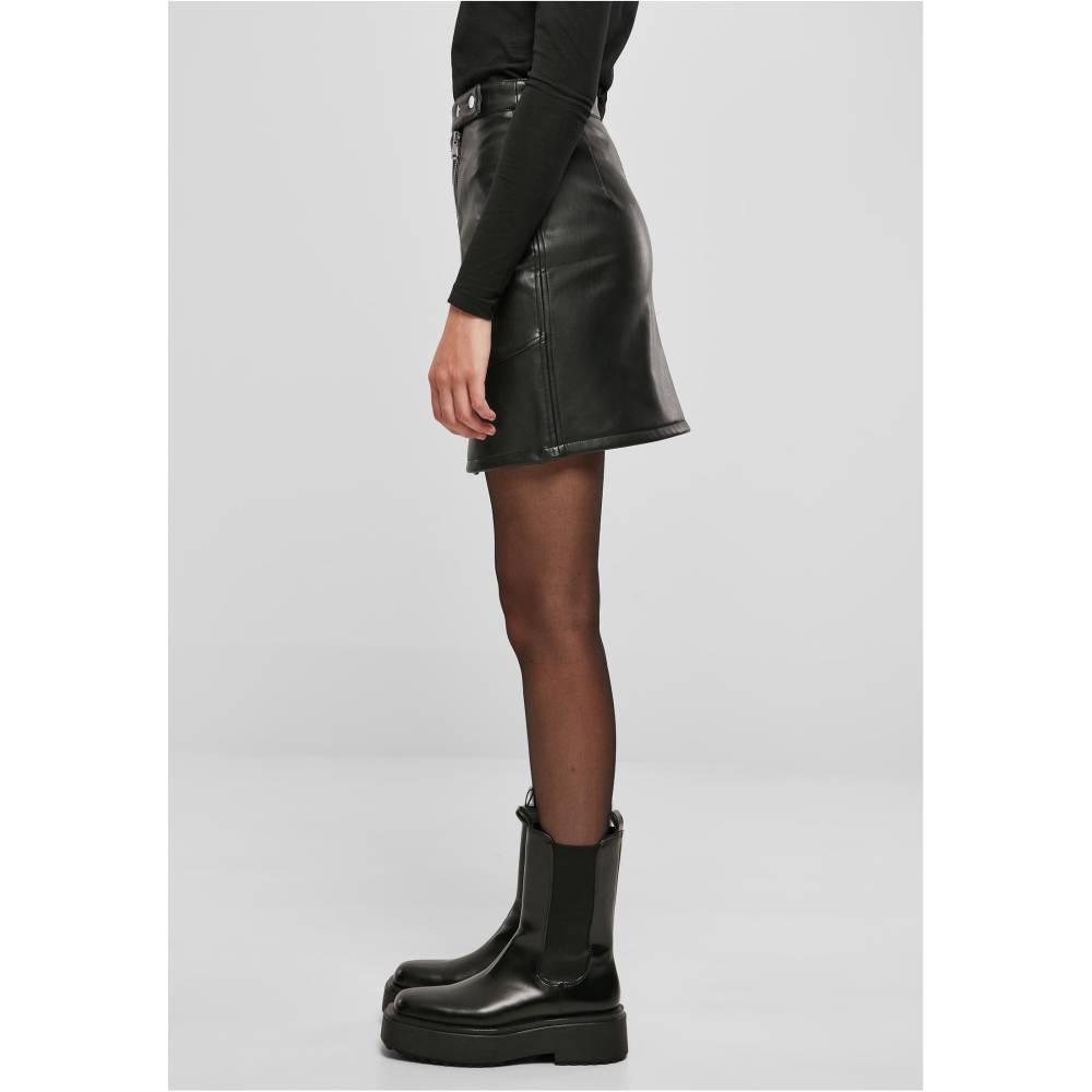 Urban Classics - Synthetic Leather Biker Jupe courte - Noir